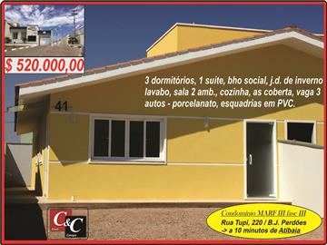 Casas em Condomínio Bom Jesus dos Perdões R$         520.000,00