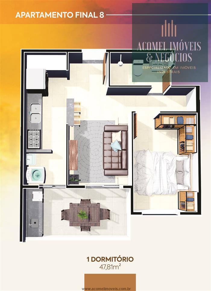 Apartamento à venda com 1 quarto, 48m² - Foto 21