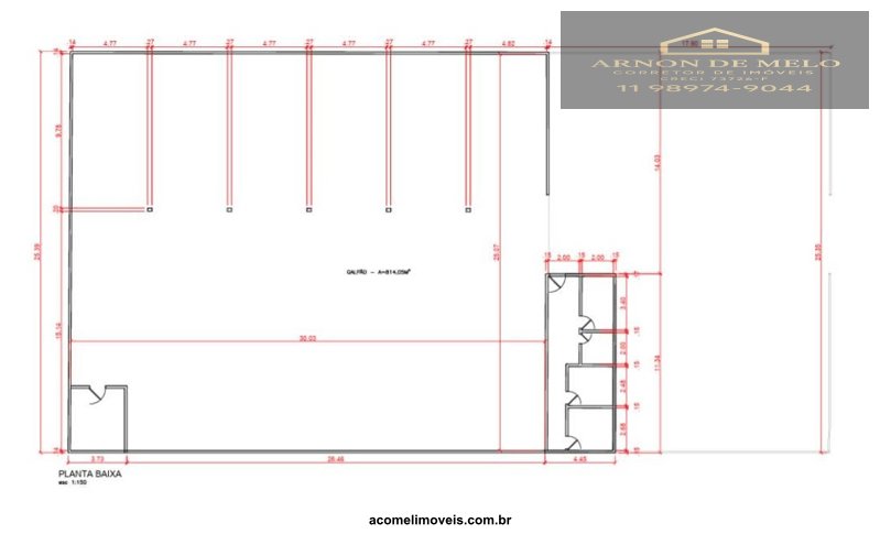 Depósito-Galpão, 814 m² - Foto 9